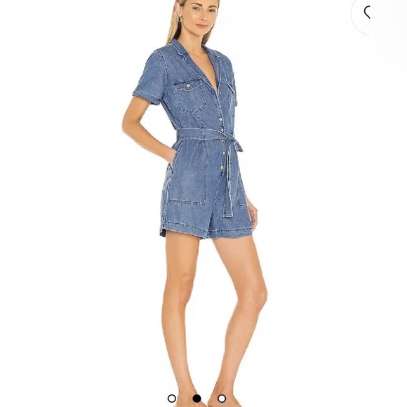 Rails Georgie Women’s Romper Size L In Blue Denim - Picture 8 of 15